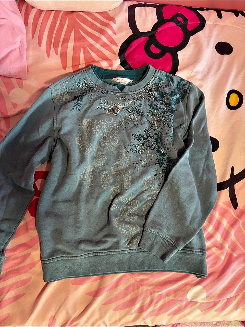 Teal Northern Reflections sweater Size Medium